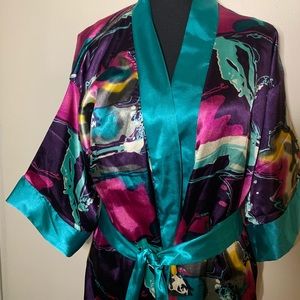 Midnight Velvet Robe and slip